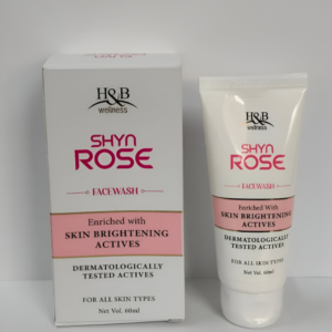 H&B Wellness Shyn Rose Facewash | Enriched with Skin Brightening Actives | Dermatologically Tested | For All Skin Types | 60ml