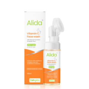 Alida Vitamin C Face Wash | With Natural Fruit AHA & Kakadu Plum | For Glowing, Radiant Skin | Suitable for All Skin Types | 100ml