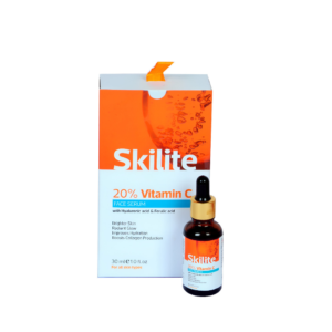 Skilite 20% Vitamin C Face Serum with Hyaluronic Acid & Ferulic Acid – 30ml