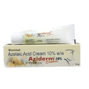 Aziderm 10% Cream – Azelaic Acid 10% w/w | 15g | Micronised Acne & Pigmentation Treatment
